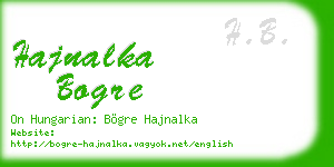 hajnalka bogre business card
